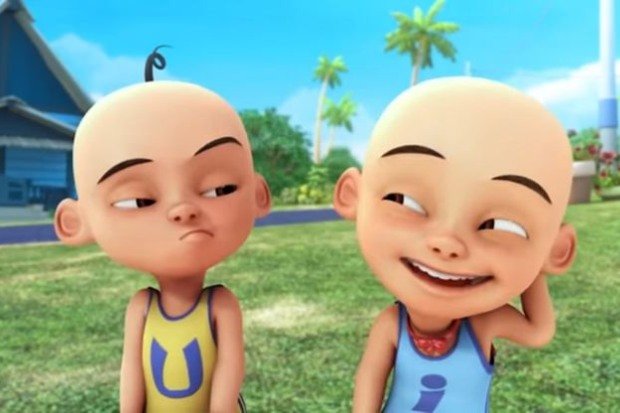 Adegan Upin Ipin dalam serial animasi keluarga