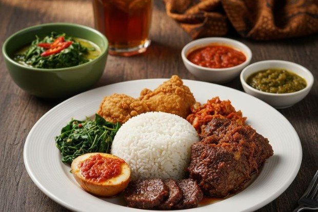 keunikan nasi Padang dengan penyajian khas dan pilihan lauk beragam yang menggugah selera