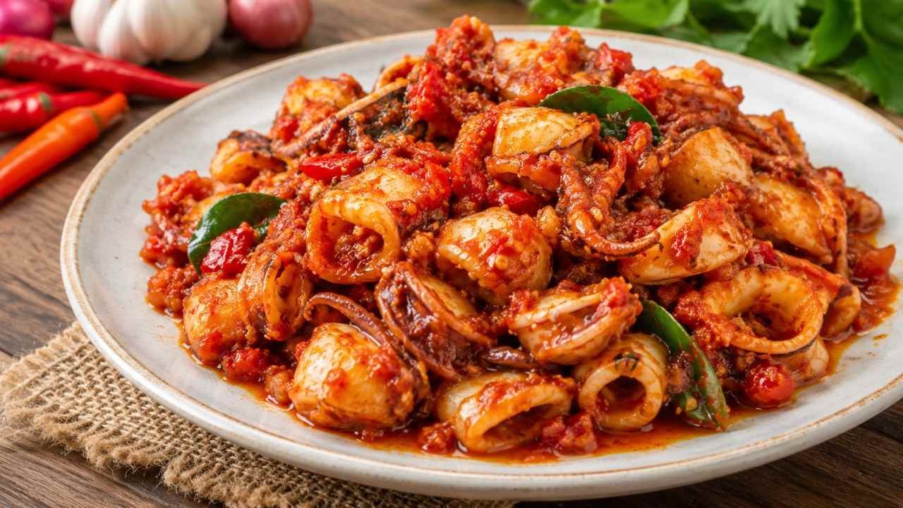 Sambal Cumi Pedas yang Cocok Jadi Teman Nasi Hangat