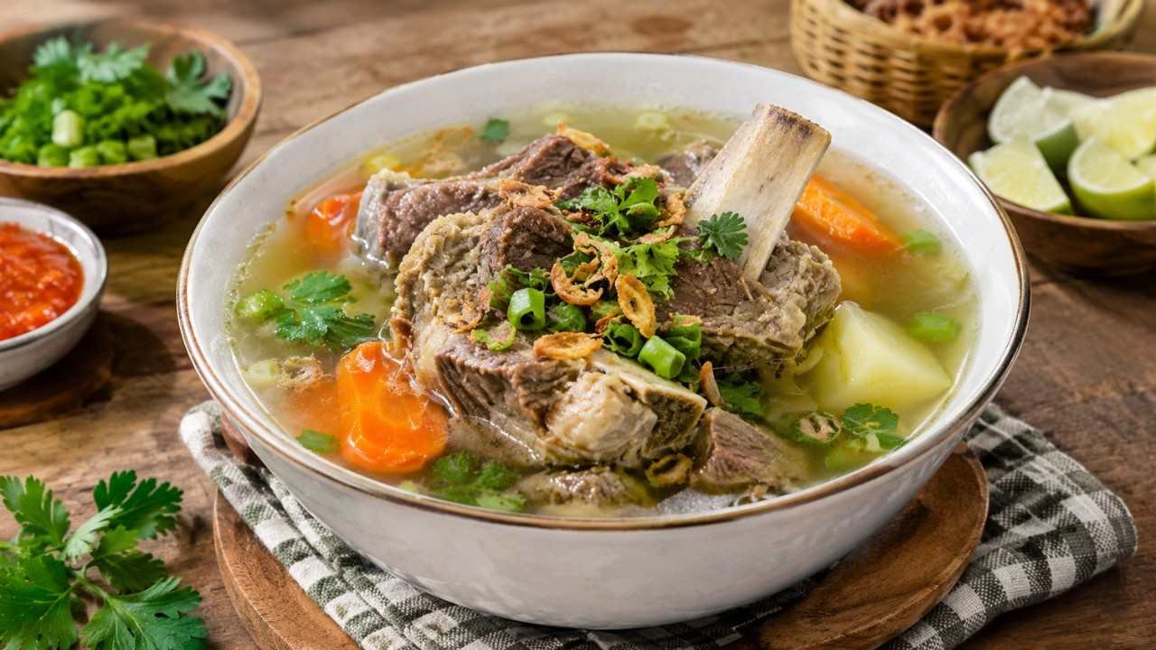 Sop Iga Sapi Spesial dengan Kuah Bening yang Segar dan Lezat
